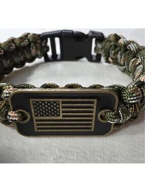 American Flag Paracord Survival Bracelet